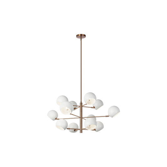 Combining elegance with a modern touch, the Orb family will make a stunning focal point for many design aspects. Finishes are Aged Gold Brass paired with Matte Black or Matte White shades with a white interior.