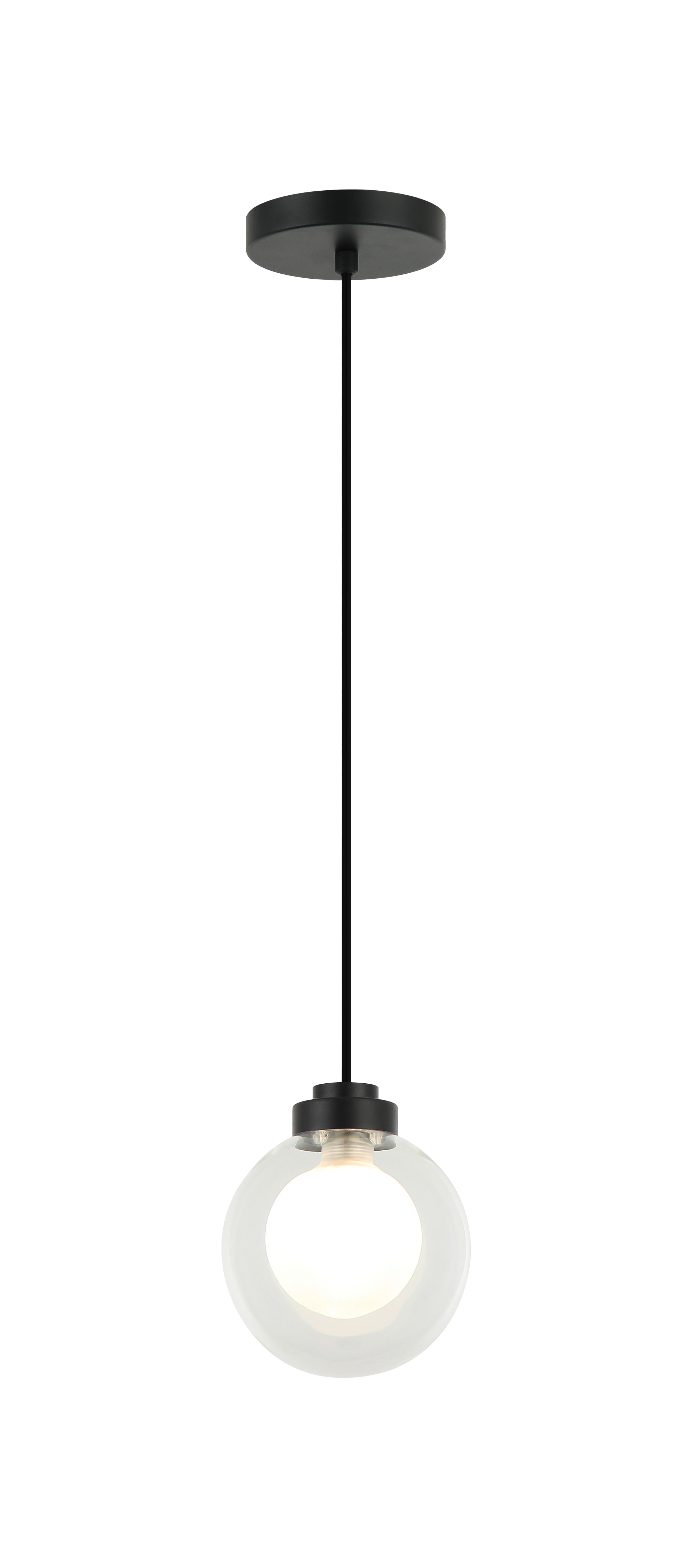 A chandelier inspired by the solar system, the Solaris comes with white opal inner glass and clear outer glass.The design typically aims to capture a celestial, orbital aesthetic.