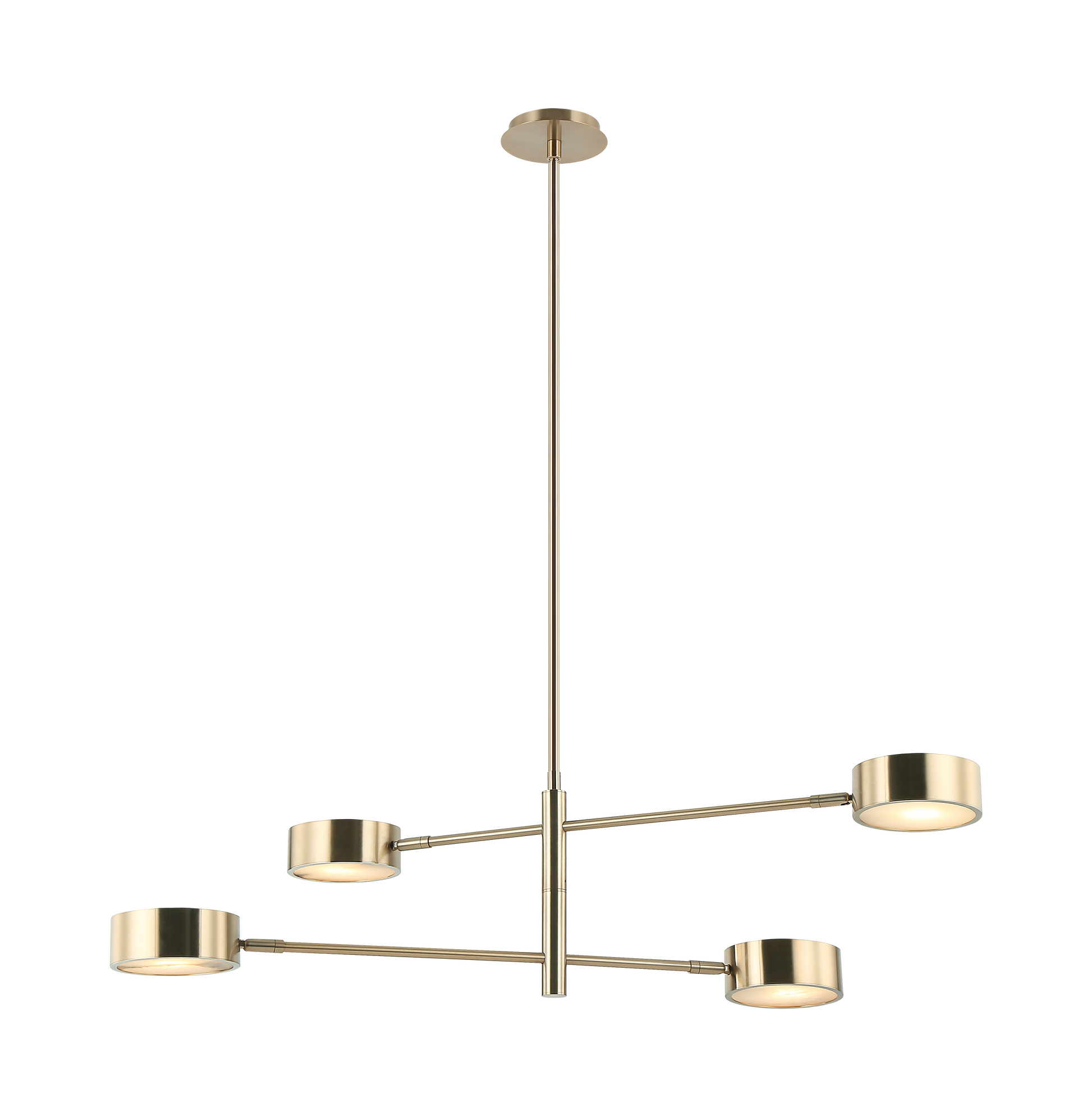 With a strong sense of balance and motion, the Weatherton shows a clean, architectural look. With a touch of alabaster glass, this piece truly gives off a mid-century or contemporary luxury feel.