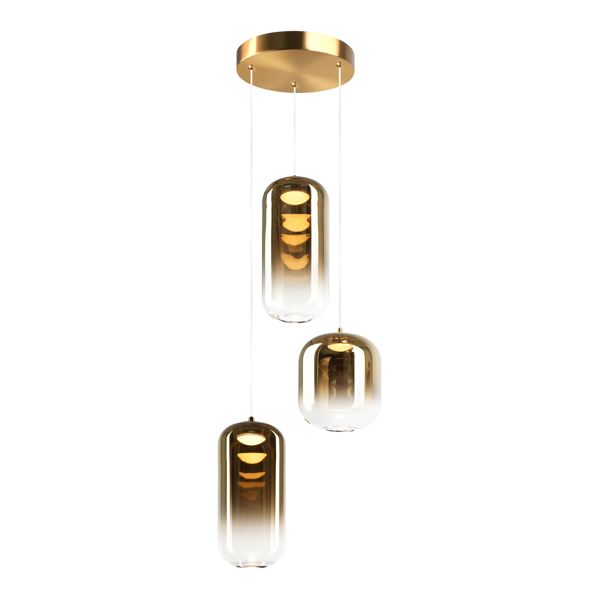 This stunning use of both material and glass, shows off a unique reflection when lit. Coming in a variety of size pendant and wall light, this will be ideal for many modern designs.