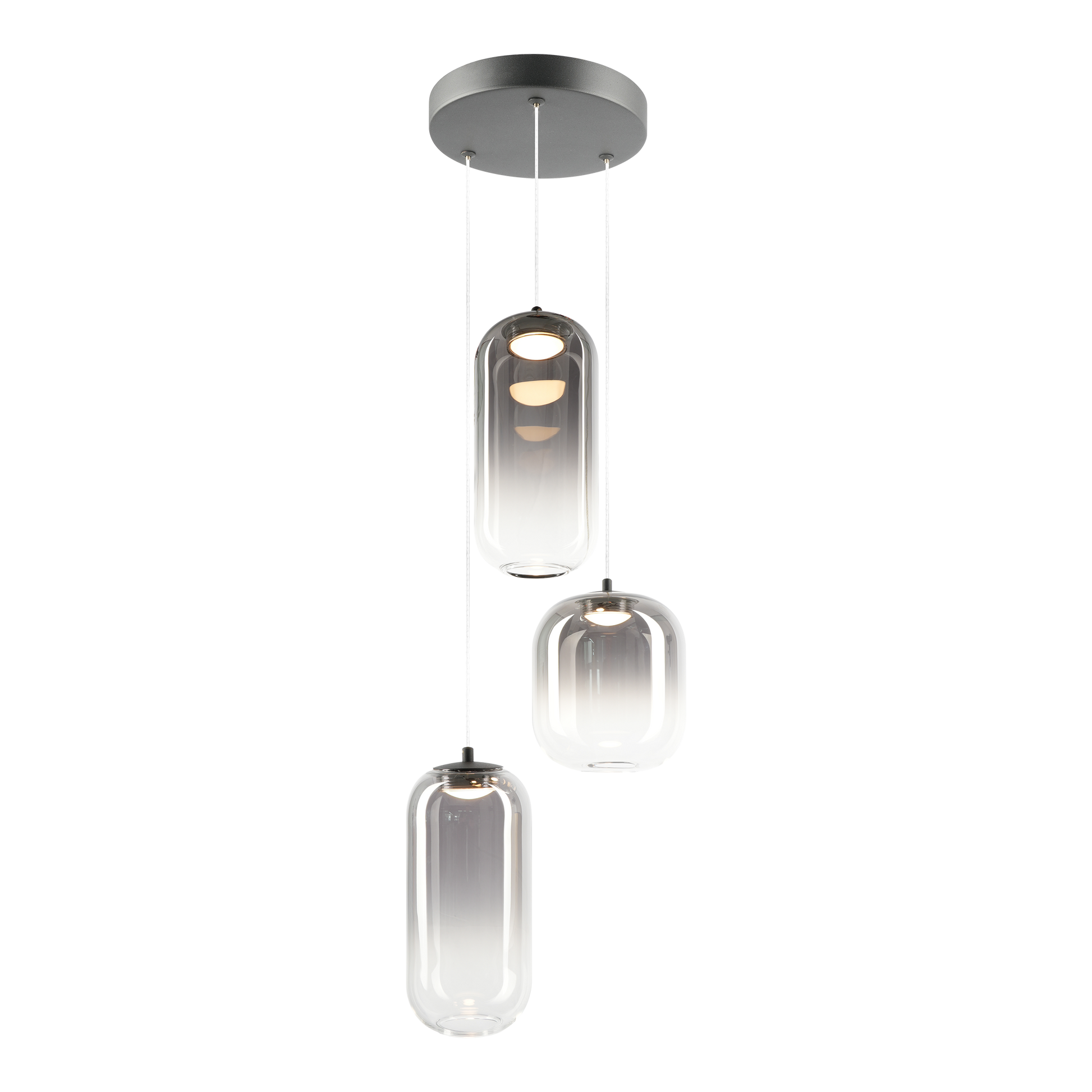 This stunning use of both material and glass, shows off a unique reflection when lit. Coming in a variety of size pendant and wall light, this will be ideal for many modern designs.