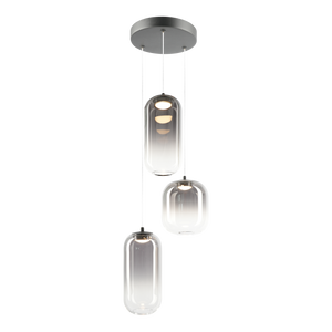 This stunning use of both material and glass, shows off a unique reflection when lit. Coming in a variety of size pendant and wall light, this will be ideal for many modern designs.