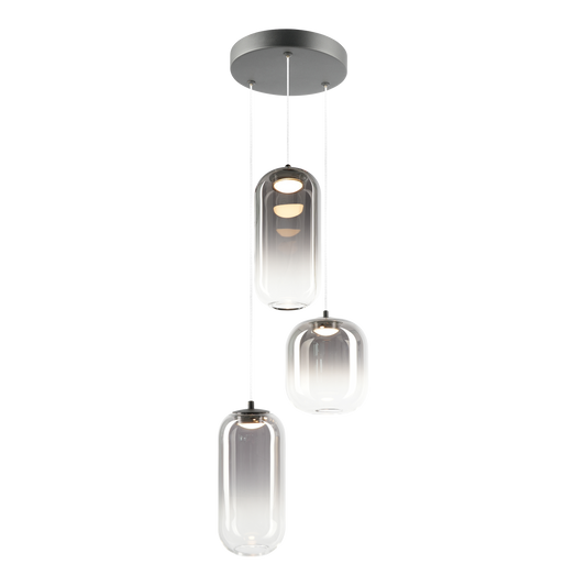 This stunning use of both material and glass, shows off a unique reflection when lit. Coming in a variety of size pendant and wall light, this will be ideal for many modern designs.