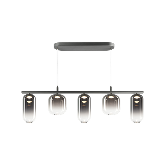 This stunning use of both material and glass, shows off a unique reflection when lit. Coming in a variety of size pendant and wall light, this will be ideal for many modern designs.