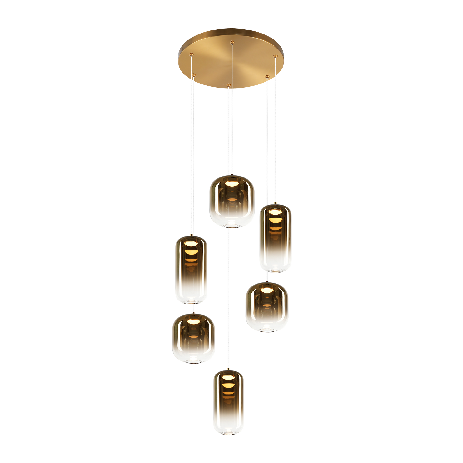 This stunning use of both material and glass, shows off a unique reflection when lit. Coming in a variety of size pendant and wall light, this will be ideal for many modern designs.