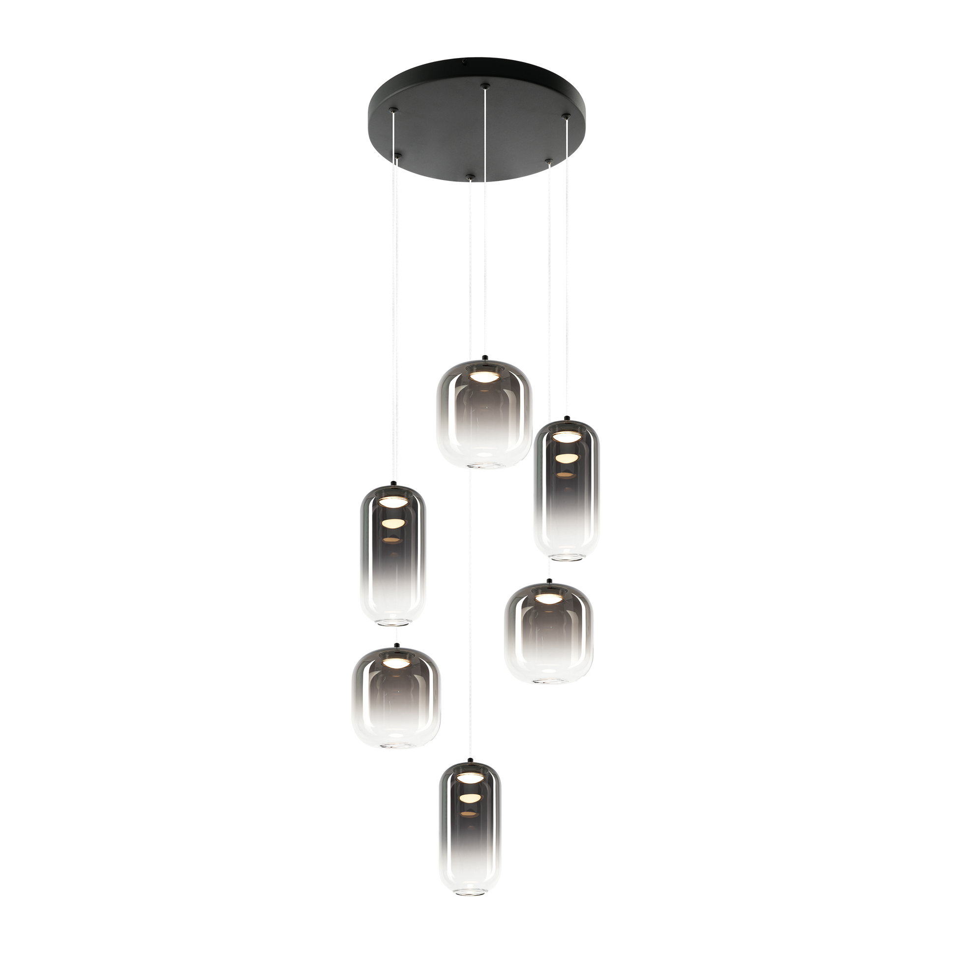 This stunning use of both material and glass, shows off a unique reflection when lit. Coming in a variety of size pendant and wall light, this will be ideal for many modern designs.