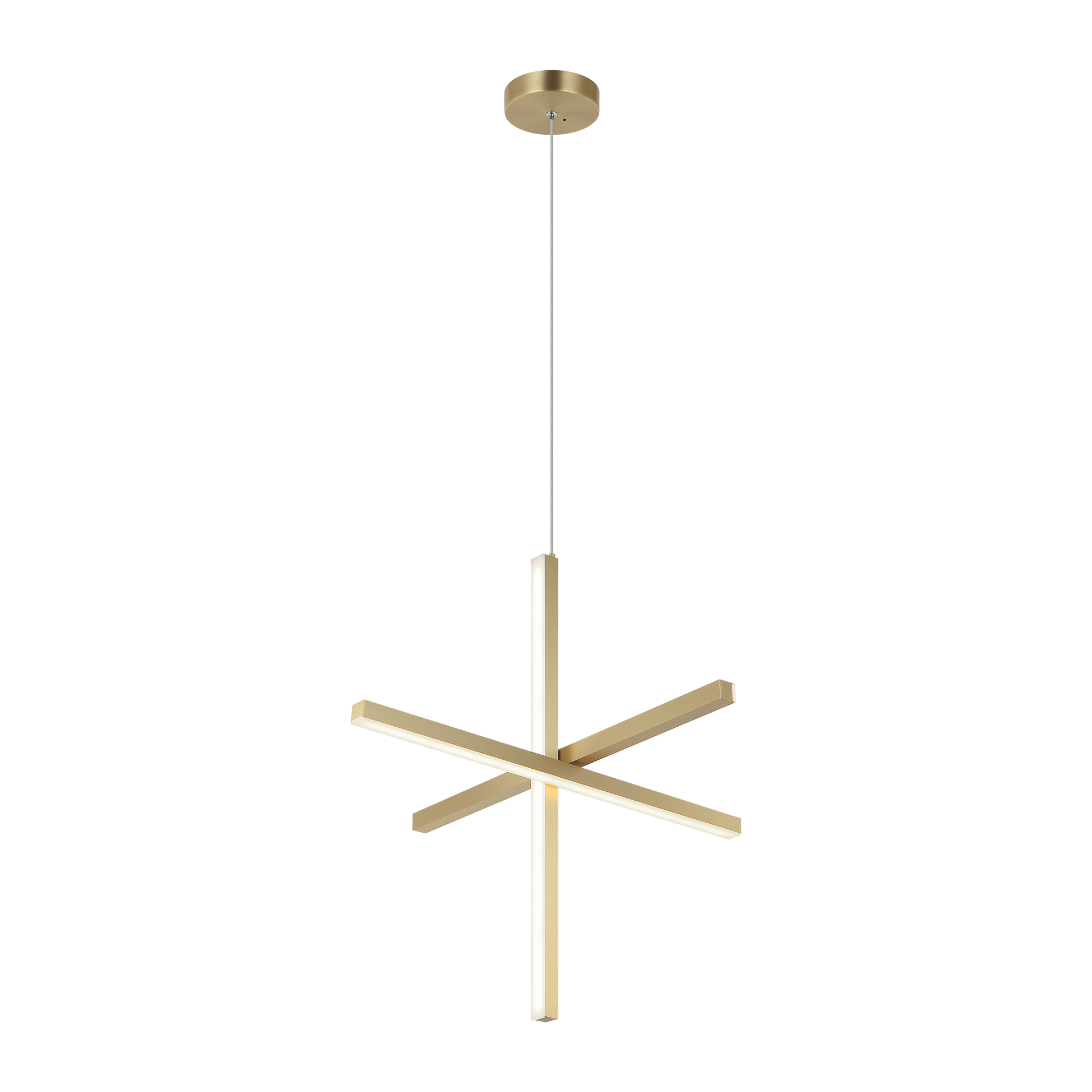 Geometrically shaped LED pendant is perfect for creating a statement piece. The symmetrical design gives the fixture a contemporary and edgy look, making it a great focal point in rooms like living spaces, dining rooms, or home offices.