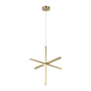 Geometrically shaped LED pendant is perfect for creating a statement piece. The symmetrical design gives the fixture a contemporary and edgy look, making it a great focal point in rooms like living spaces, dining rooms, or home offices.