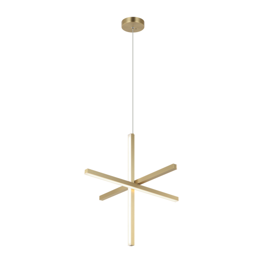 Geometrically shaped LED pendant is perfect for creating a statement piece. The symmetrical design gives the fixture a contemporary and edgy look, making it a great focal point in rooms like living spaces, dining rooms, or home offices.