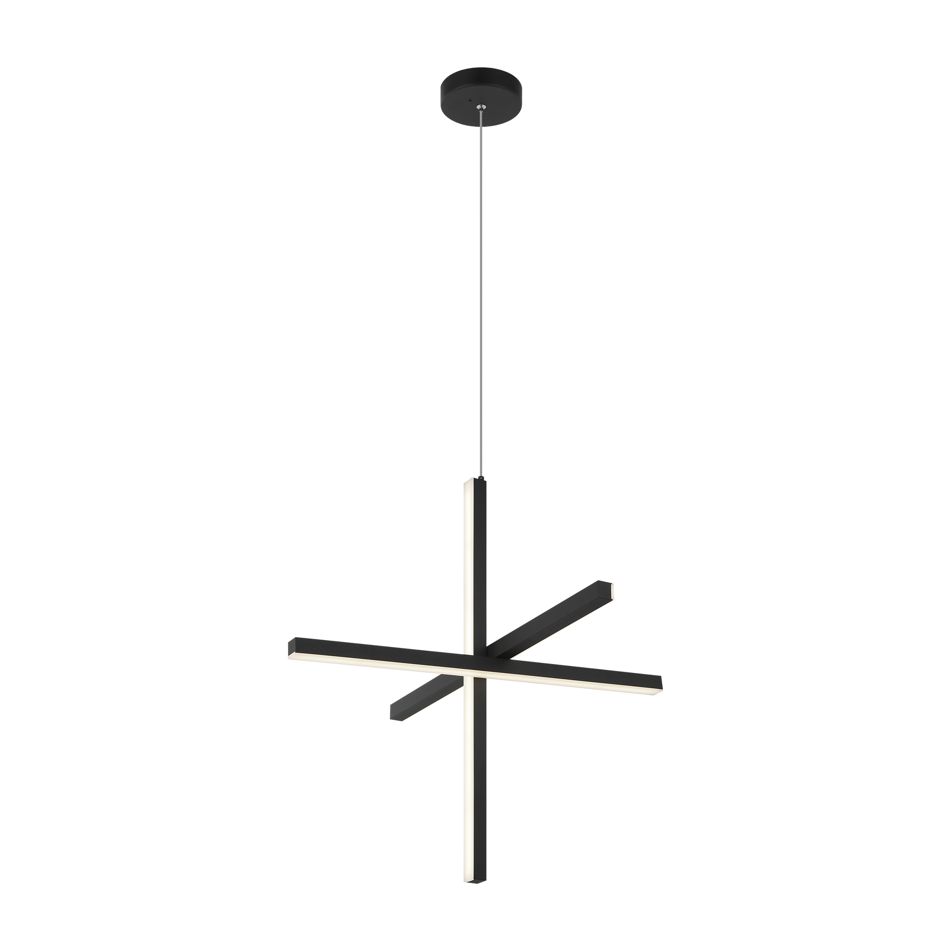 Geometrically shaped LED pendant is perfect for creating a statement piece. The symmetrical design gives the fixture a contemporary and edgy look, making it a great focal point in rooms like living spaces, dining rooms, or home offices.