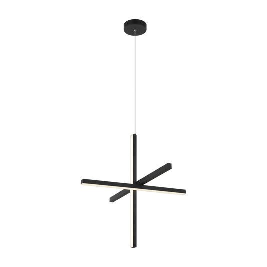 Geometrically shaped LED pendant is perfect for creating a statement piece. The symmetrical design gives the fixture a contemporary and edgy look, making it a great focal point in rooms like living spaces, dining rooms, or home offices.