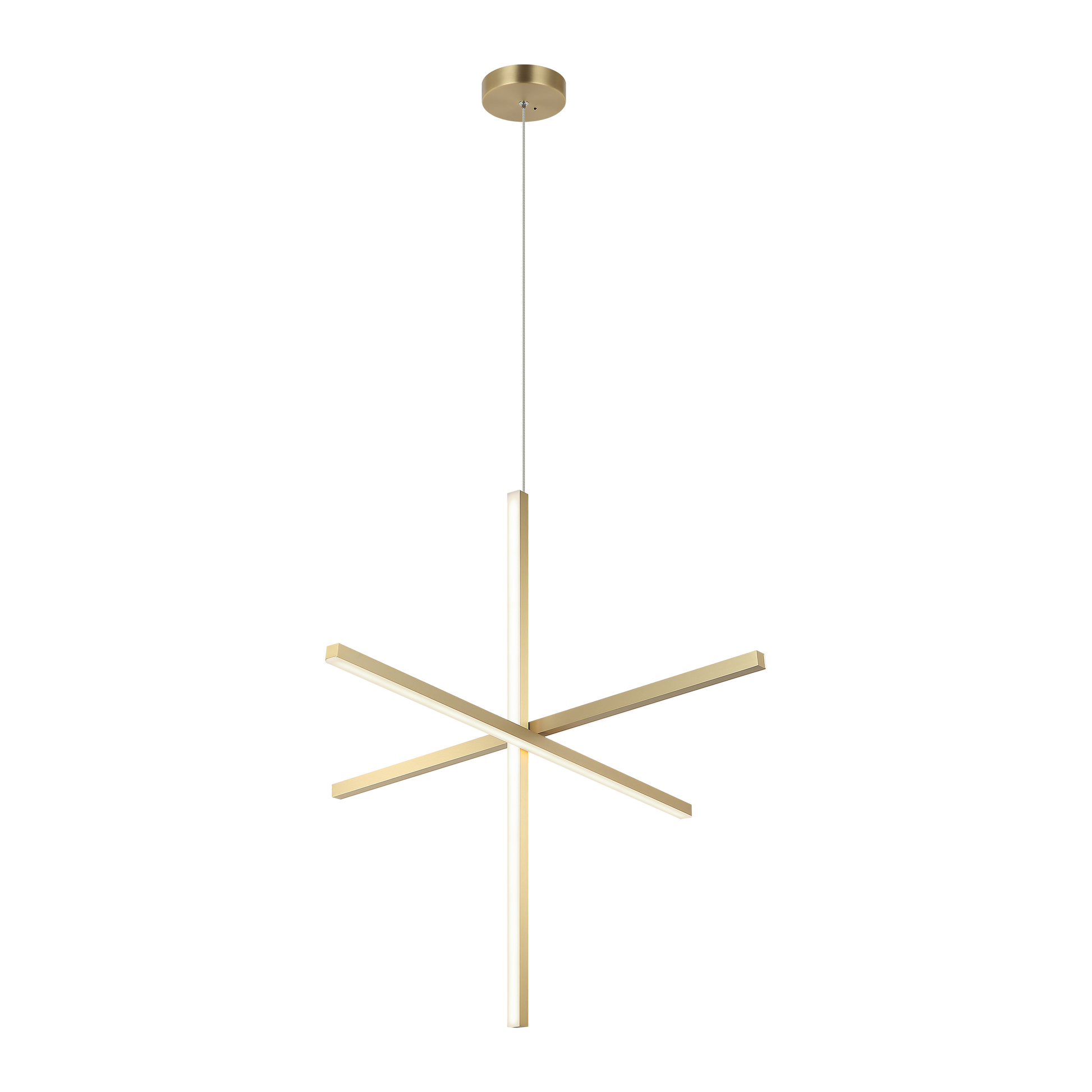 Geometrically shaped LED pendant is perfect for creating a statement piece. The symmetrical design gives the fixture a contemporary and edgy look, making it a great focal point in rooms like living spaces, dining rooms, or home offices.