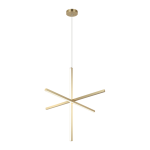 Geometrically shaped LED pendant is perfect for creating a statement piece. The symmetrical design gives the fixture a contemporary and edgy look, making it a great focal point in rooms like living spaces, dining rooms, or home offices.