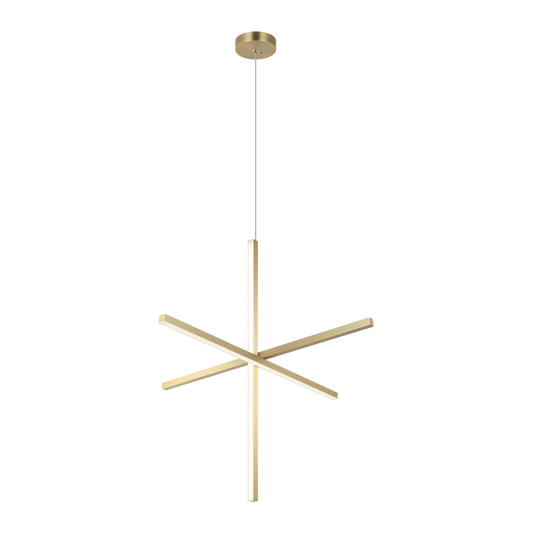 Geometrically shaped LED pendant is perfect for creating a statement piece. The symmetrical design gives the fixture a contemporary and edgy look, making it a great focal point in rooms like living spaces, dining rooms, or home offices.