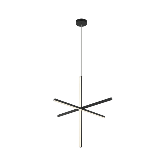 Geometrically shaped LED pendant is perfect for creating a statement piece. The symmetrical design gives the fixture a contemporary and edgy look, making it a great focal point in rooms like living spaces, dining rooms, or home offices.