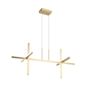 Geometrically shaped LED pendant is perfect for creating a statement piece. The symmetrical design gives the fixture a contemporary and edgy look, making it a great focal point in rooms like living spaces, dining rooms, or home offices.