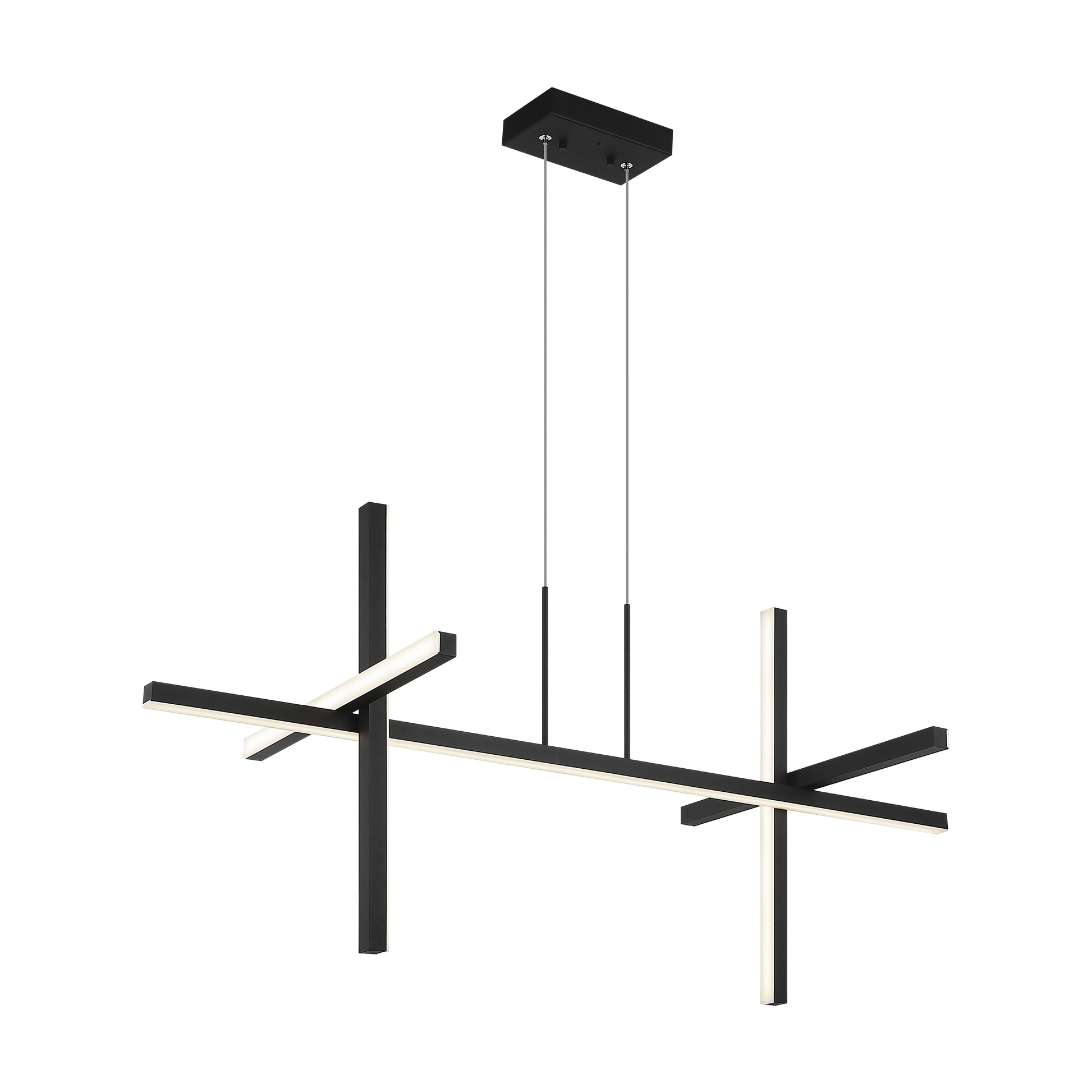 Geometrically shaped LED pendant is perfect for creating a statement piece. The symmetrical design gives the fixture a contemporary and edgy look, making it a great focal point in rooms like living spaces, dining rooms, or home offices.