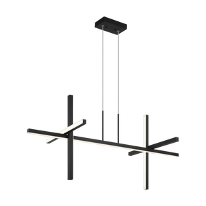 Geometrically shaped LED pendant is perfect for creating a statement piece. The symmetrical design gives the fixture a contemporary and edgy look, making it a great focal point in rooms like living spaces, dining rooms, or home offices.