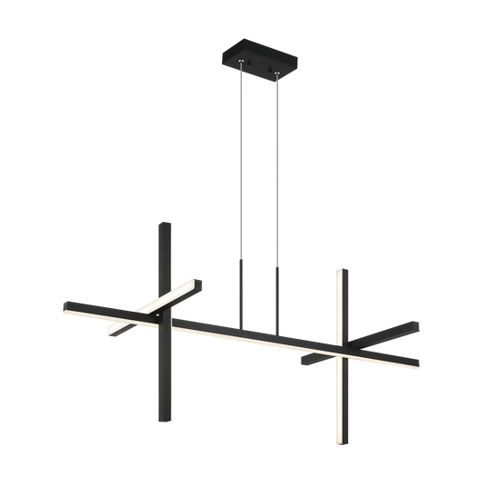 Geometrically shaped LED pendant is perfect for creating a statement piece. The symmetrical design gives the fixture a contemporary and edgy look, making it a great focal point in rooms like living spaces, dining rooms, or home offices.