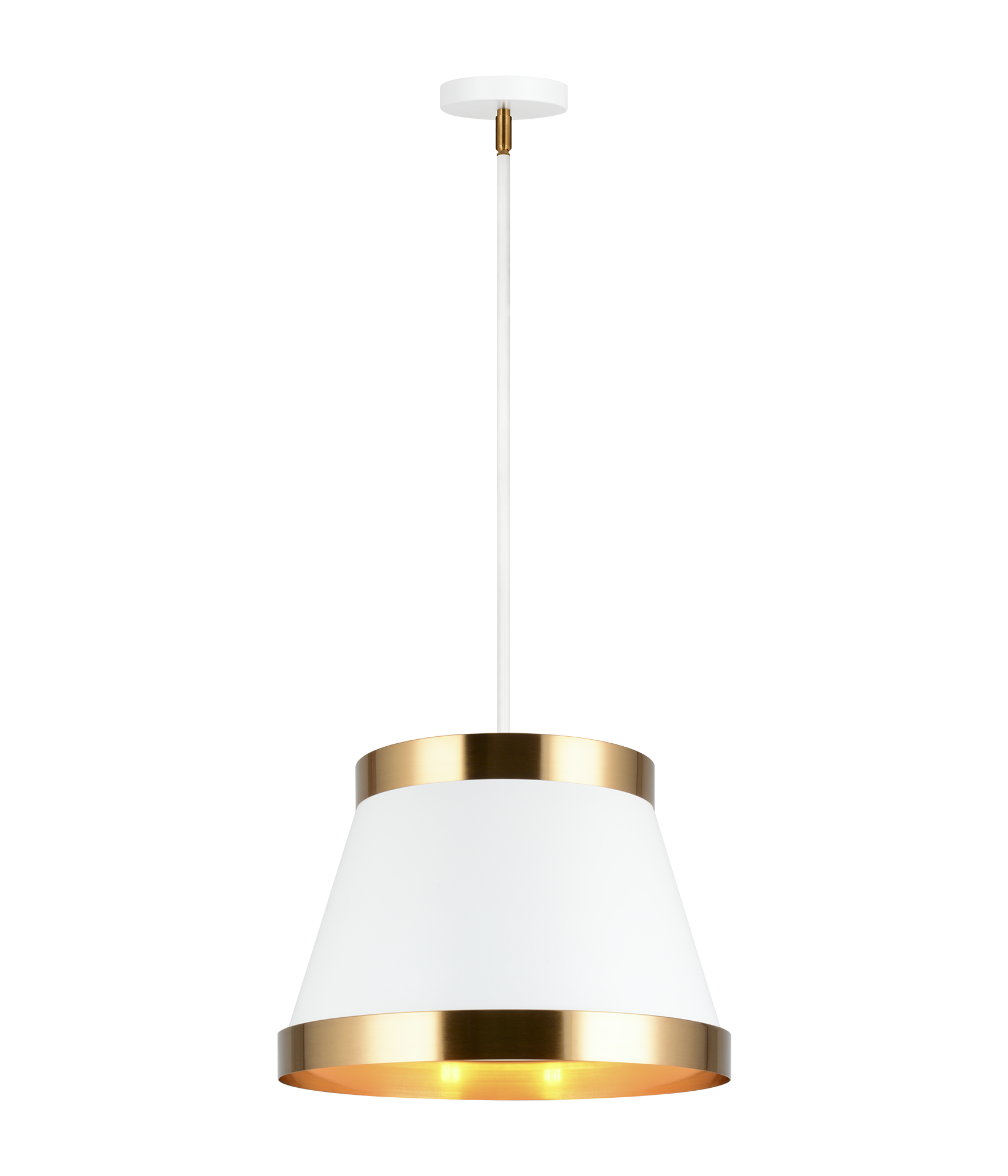 Caske evokes a feeling of timeless elegance with the beautiful metal finishes. Comes in either Black and Aged Gold trim or White and Aged Gold trim and is available 1 and 3 light pendants.