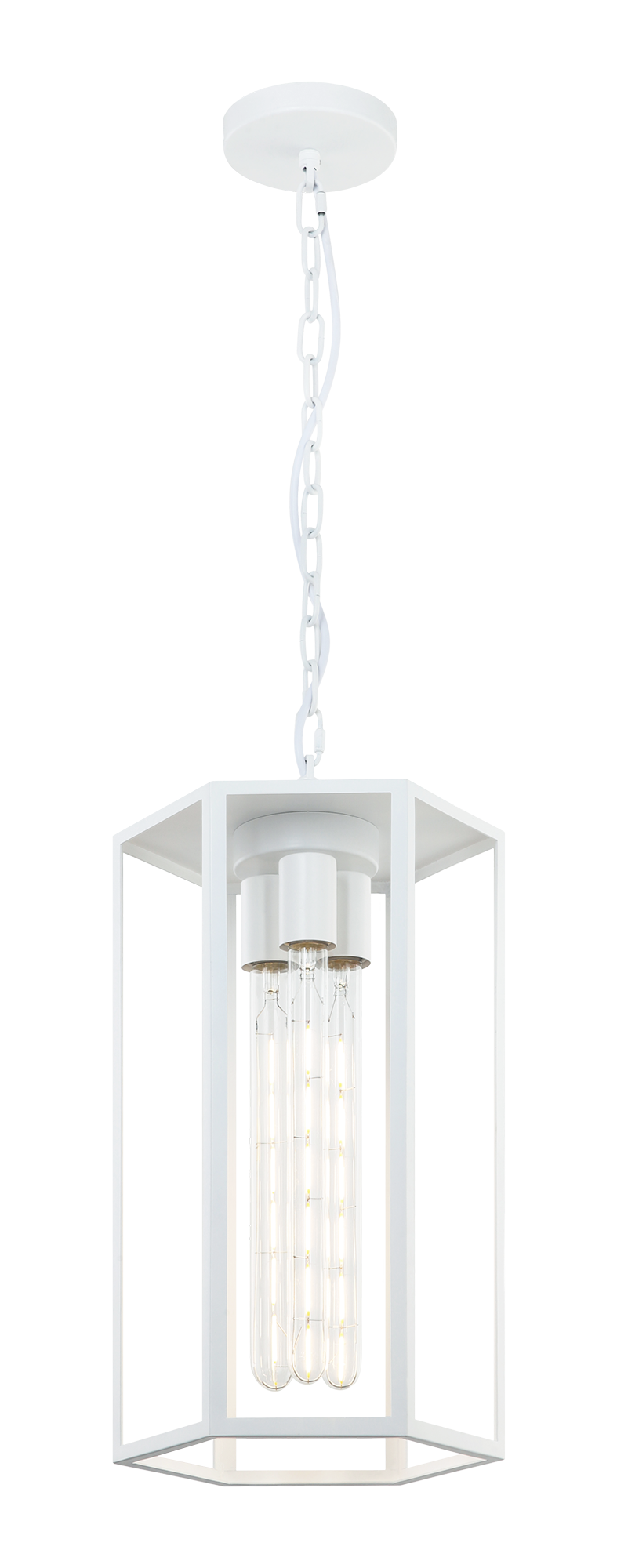 Creed is available in Matte Black or White, this hexagonal fixture will add some farmhouse chic to any room, but with modern feel. The strong hexagonal lines will stand up to all designs and come as a pendant, flush mount and wall sconce.
