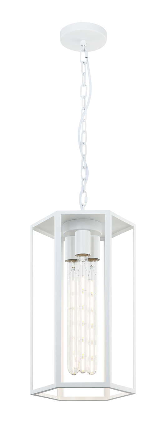 Creed is available in Matte Black or White, this hexagonal fixture will add some farmhouse chic to any room, but with modern feel. The strong hexagonal lines will stand up to all designs and come as a pendant, flush mount and wall sconce.