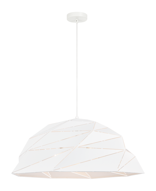 A minimalist design featuring subtle linear cut-outs in the shade to luminate any space. The Riku series is available in 3 sizes and 2 finishes.