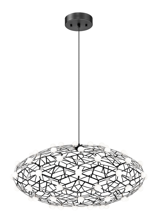 84 LT 30" LED  "CORAL" BLACK CHANDELIER