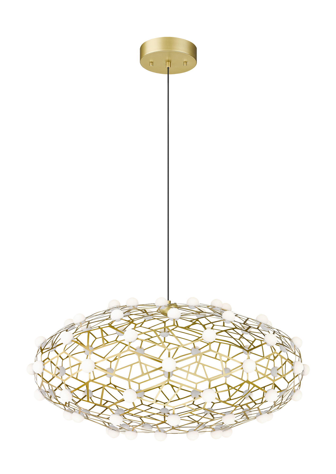 84 LT 30" LED  "CORAL" BLACK CHANDELIER