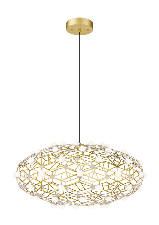 84 LT 30" LED  "CORAL" BLACK CHANDELIER