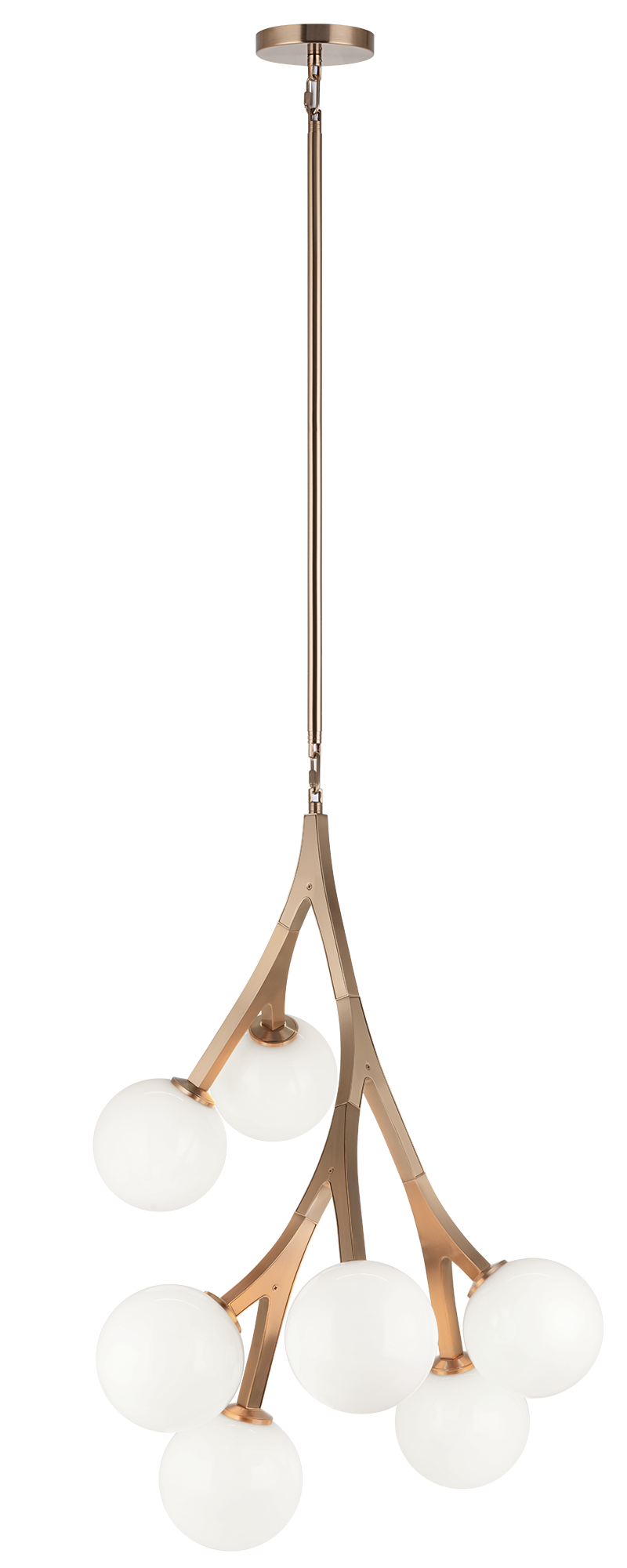 7 LT L19.6" W118.5"  "RAMI" AGED GOLD CHANDELIER E12 7*40W