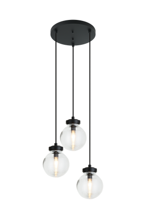 The Ridge collection is designed with ribbed glass globes that create a harmonious century-old feel. Gorgeous and stylish, comes in a single pendant and one light, two light, three light or four light wall sconce option. Matte Black or Chrome finishes.
