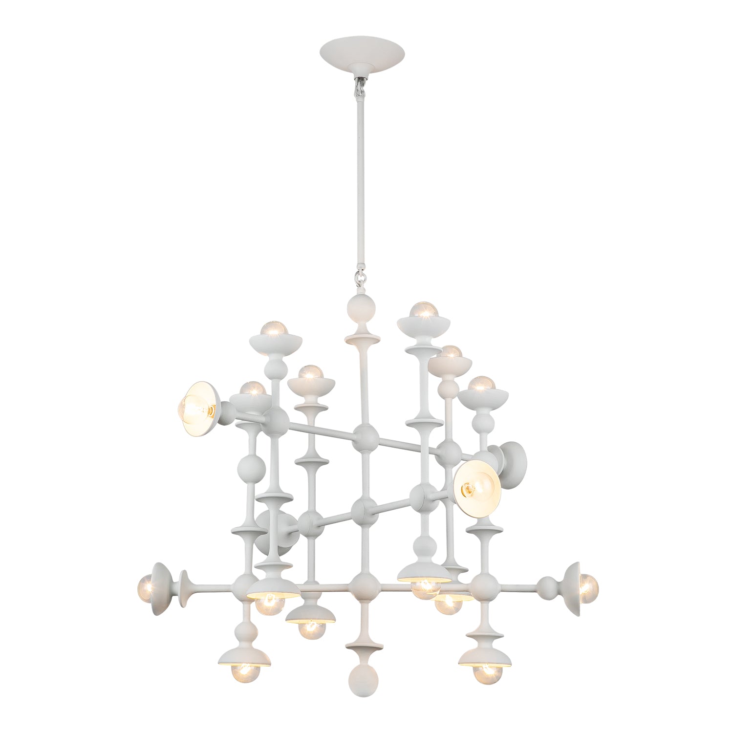 Cadence 29-in Antique White 18 Lights Chandeliers