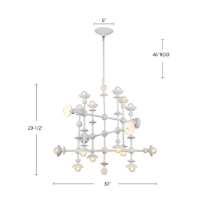 Cadence 29-in Antique White 18 Lights Chandeliers