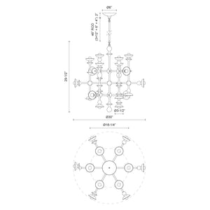 Cadence 29-in Antique White 18 Lights Chandeliers