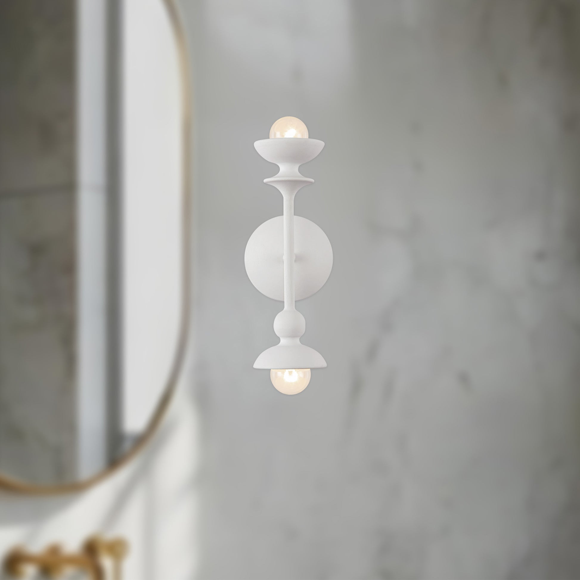 Cadence 11-in Antique White 2 Lights Wall/Vanity