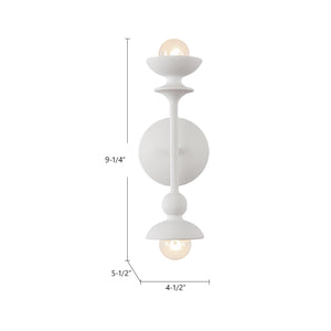 Cadence 11-in Antique White 2 Lights Wall/Vanity