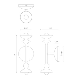 Cadence 11-in Antique White 2 Lights Wall/Vanity
