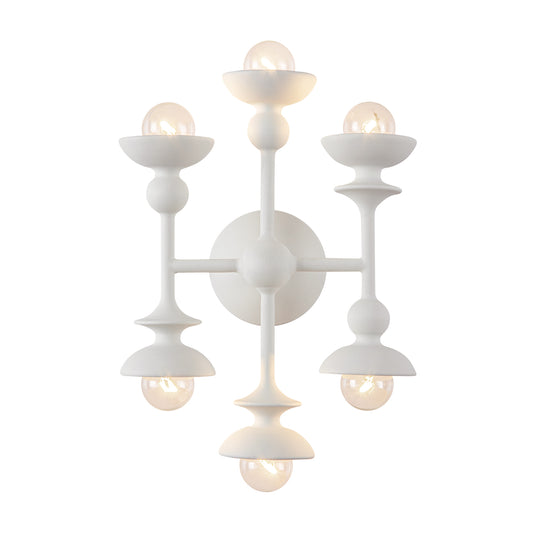 Cadence 11-in Antique White 6 Lights Wall/Vanity