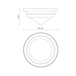 Willard 10-in Flush Mount