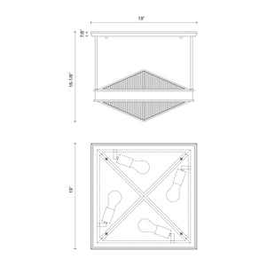 Cairo Semi-Flush Mount