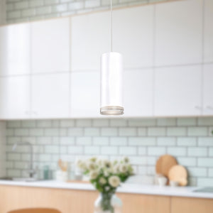 Cameo 8-in White LED Pendant
