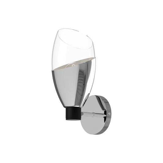 Capri 5-in Clear Glass/Matte Black 1 Light Wall/Vanity
