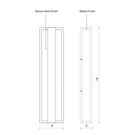 Caspian Gray LED Exterior Wall Sconce