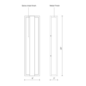 Caspian Gray LED Exterior Wall Sconce
