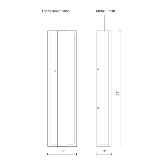 Caspian Gray LED Exterior Wall Sconce