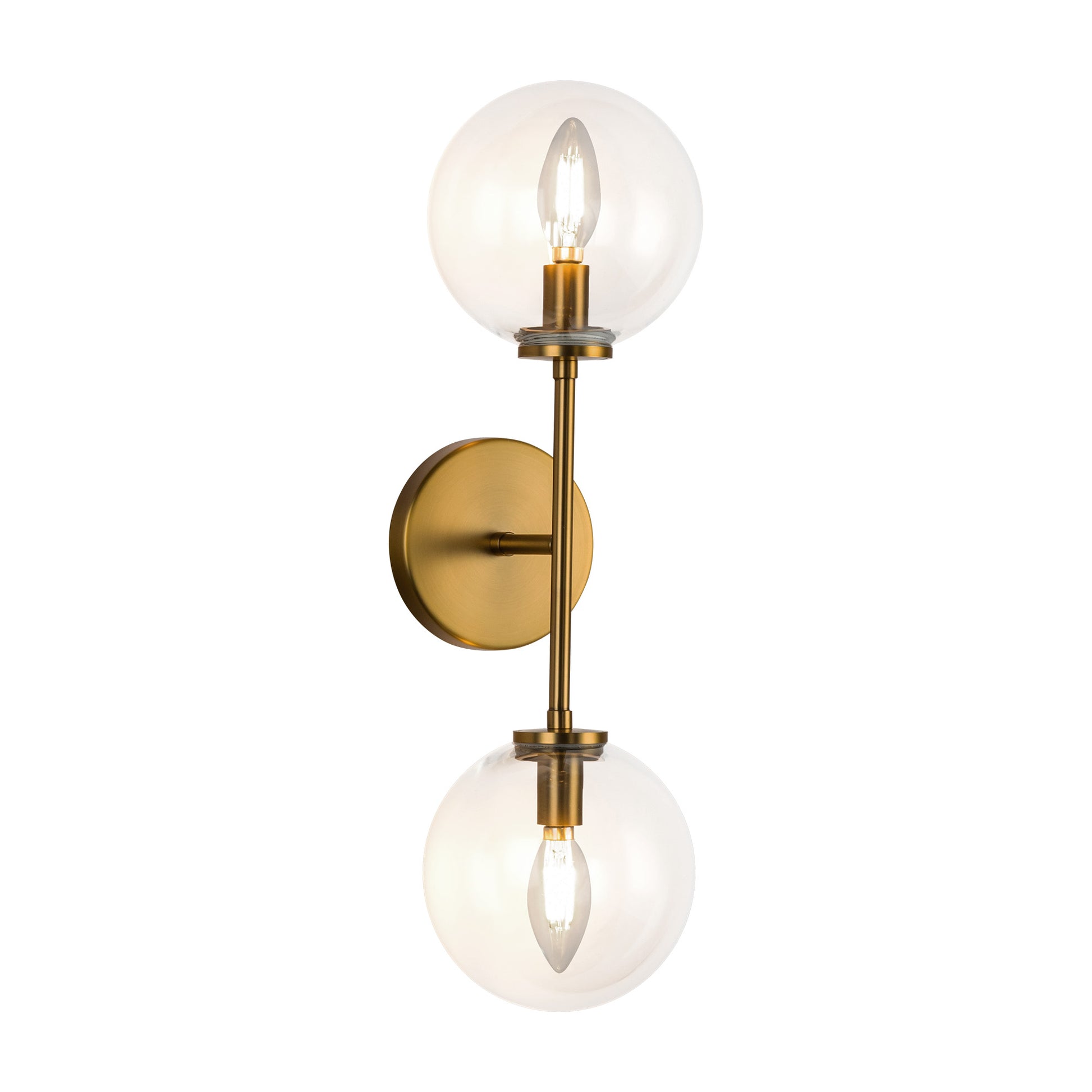 Cassia 6-in Matte Black/Opal Matte Glass 2 Lights Wall/Vanity