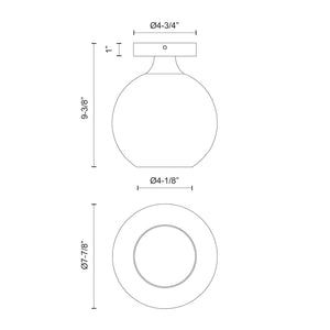 Castilla 8-in Flush Mount