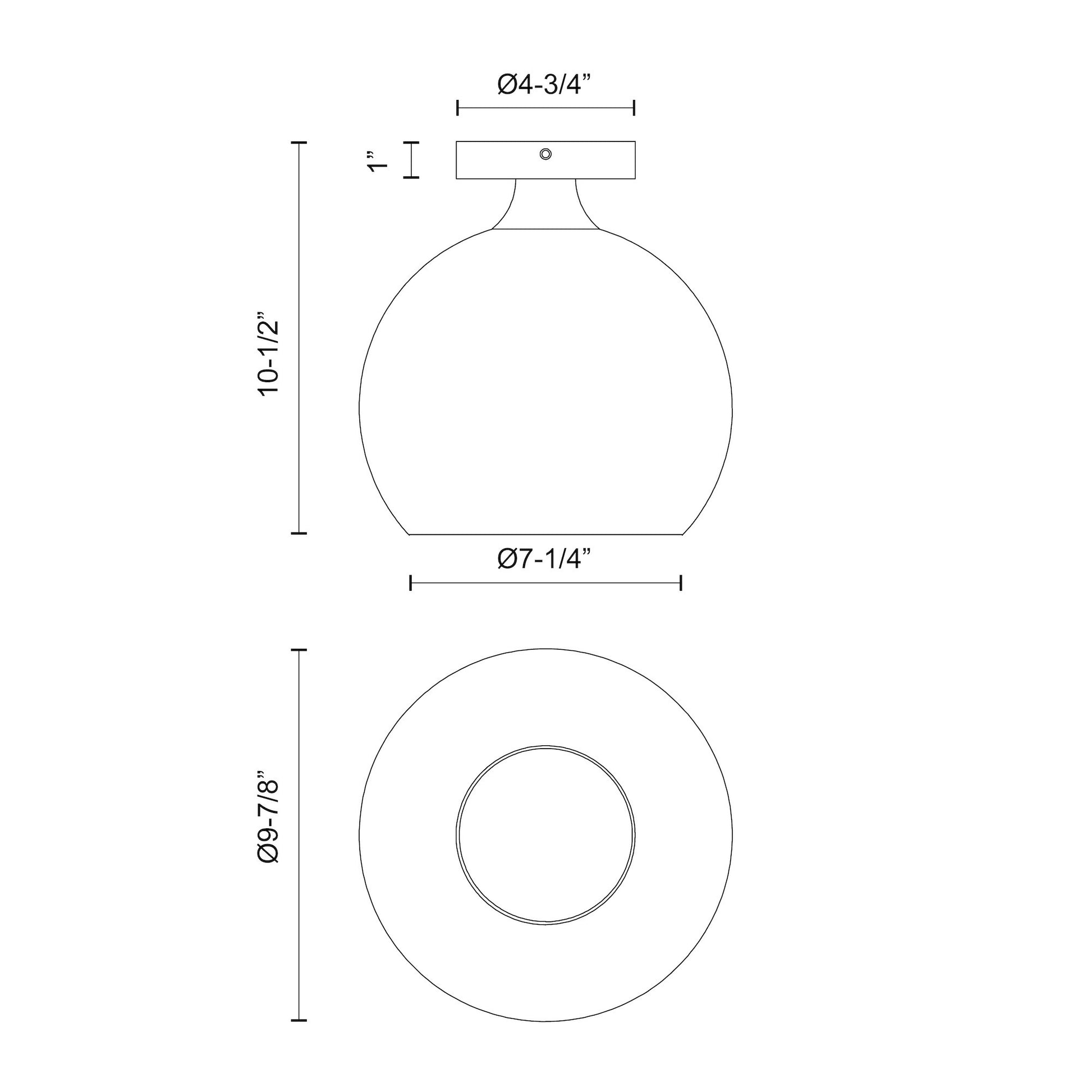 Castilla 10-in Flush Mount