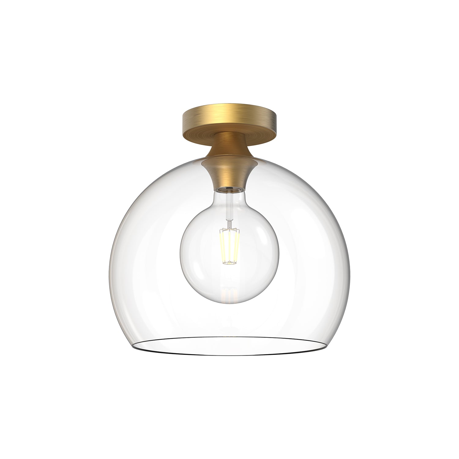 Castilla 12-in Matte Black/Opal Matte Glass 1 Light Flush Mount